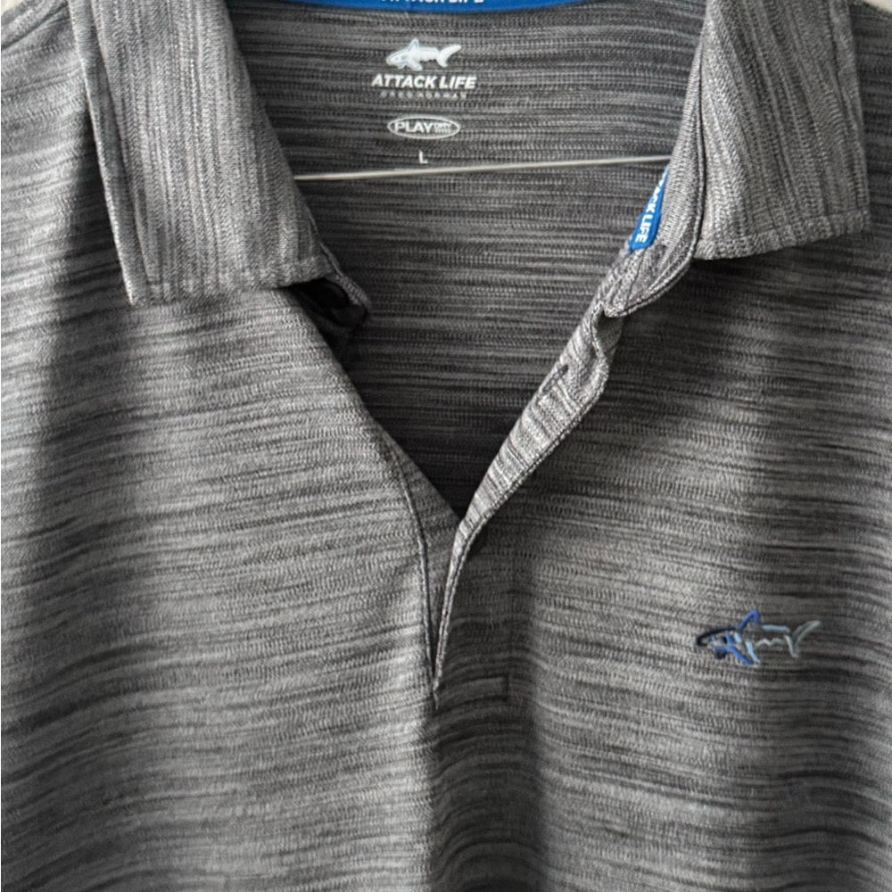 Attack Life by Greg Norman Charcoal Polo Shirt